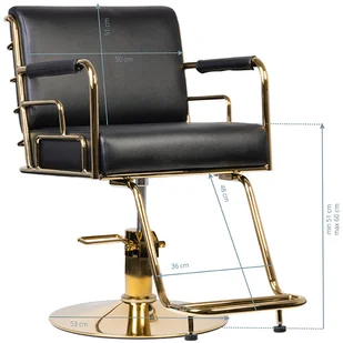 GABBIANO ACTIVESHOP FOTEL FRYZJERSKI PRATO ZŁOTO - CZARNY - Fotele fryzjerskie - miniaturka - grafika 5
