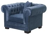 Dekoria Fotel Chesterfield Classic Velvet Midnight 118x96x77cm 118x96x77cm 006-498 - Fotele - miniaturka - grafika 4