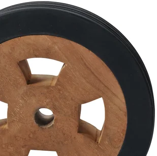 vidaXL Zapasowe kółka do leżaka, 2 szt., lite drewno tekowe - Poduszki ogrodowe - miniaturka - grafika 3