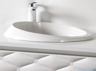 Sanitti Otto umywalka nablatowa 52x36 cm biały mat OTTO-52-BM - Umywalki - miniaturka - grafika 6