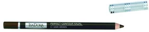 IsaDora Perfect Contour Kajal Waterproof konturówka do powiek 1.3 g 61 Dark Brown - Cienie do powiek - miniaturka - grafika 4
