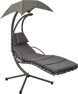 vidaXL Lumarko Ogrodowa huśtawka, szara, 190x90x200 cm, tkanina 315786 - Huśtawki - miniaturka - grafika 2