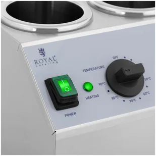 Royal Catering Podgrzewacz do sosów 2 x 1 l górny panel sterowania RCSW-13 - Piece, kotły  i płyty grzejne gastronomiczne - miniaturka - grafika 2