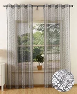 Zasłony - Gardinenbox Zasłona z oczkami, jednokolorowa, przezroczysta, dekoracyjna, 203522, 2 szt. 245 x 140 - miniaturka - grafika 1