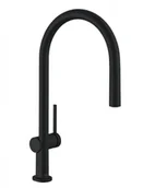 Baterie kuchenne - Hansgrohe Talis M54 Bateria kuchenna z wyciąganą wylewką czarny mat 72803670 - miniaturka - grafika 1