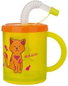 Kubki - Orion kubek dziecięcy UH + słomka RUBBY kotek 0,3 l - miniaturka - grafika 1