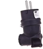 Kostki, złączki, wtyczki - PCE Polska sp. z o.o. Wtyczka gumowa kątowa 10/16A 2P+Z 230V UNI-SCHUKO IP44 /pełna guma/ TAURUS 05822-s - miniaturka - grafika 1