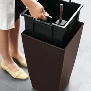 Lechuza Doniczka CUBICO Color 22/22/41 piaskowy brąz - Donice - miniaturka - grafika 4