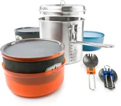 Kuchnia turystyczne i akcesoria - GSI Glacier Stainless Dualist II Zestaw naczyń kuchennych 2021 Zestawy do gotowania 68248 - miniaturka - grafika 1