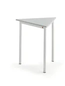 Meble do szkół i przedszkoli - AJ Produkty Biurko SONITUS TRIANGEL, 700x700x720 mm, szary laminat, biały - miniaturka - grafika 1