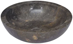 vidaXL Lumarko Umywalka, szara, 40x12 cm, marmurowa 149157 - Umywalki - miniaturka - grafika 3