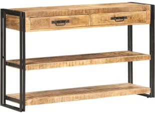 vidaXL Szafka, 120x30x75 cm, lite, surowe drewno mango 321802 - Szafki do salonu - miniaturka - grafika 9