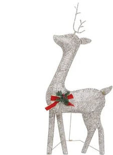 vidaXL Lumarko Ozdoba świąteczna: rodzinka reniferów, 270x7x90 cm, złota 328503 - Oświetlenie świąteczne - miniaturka - grafika 6