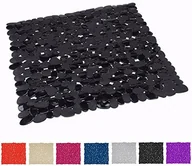 Maty antypoślizgowe - MSV 140892 mata prysznicowa "otoczaki" z PCW, plastik, czarna, 53 x 53 x 15 cm 1463/140892 - miniaturka - grafika 1