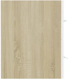VidaXL Lumarko Szafka pod umywalkę, biel i dąb sonoma, 41x38,5x48 cm, płyta 804688 VidaXL - Meble łazienkowe - miniaturka - grafika 6