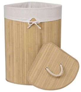 Kosz narożny na pranie bambusowy 60L naturalny - Kosze na bieliznę - miniaturka - grafika 9
