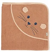 Okrycia kąpielowe dla dzieci - Sterntaler Baby Unisex ręcznik kąpielowy dziecko GOTS motyw ręcznik kąpielowy z kapturem Otti - ponczo kąpielowe niemowlęce, ręcznik z kapturem, ręcznik kąpielowy dzieci - Bio - brązowy - miniaturka - grafika 1