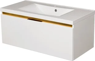 Gante Szafka z umywalką złoty uchwyt 100 cm seria Diamond Gold DMDG-B-U100/48+LUCY-1000C - Szafki łazienkowe Gante Szafka z umywalką złoty uchwyt 100 cm seria Diamond Gold DMDG-B-U100/48+LUCY-1000C - Szafki łazienkowe - miniaturka - grafika 1