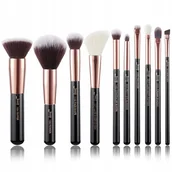 Pędzle do makijażu - Jessup T156 Black/rose Gold Zestaw 10 Pędzli - miniaturka - grafika 1