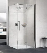 Ścianki i drzwi prysznicowe - Novellini Young 2.0 2GS+F Drzwi prysznicowe składane 118-120x200 cm prawe profile chrom szkło przezroczyste Y22GS117LD-1K - miniaturka - grafika 1