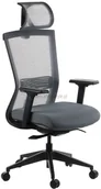 Fotele i krzesła biurowe - Stema Fotel obrotowy HOPE szary/mechanizm samoważący/ATEST wytrzymałości 150 kg - miniaturka - grafika 1