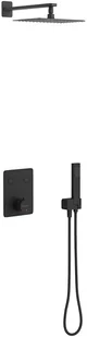 Actima Zestaw podtynkowy prysznicowo-wannowy termo 2-funkcyjny Krotos czarny mat AREX.SET.8045BL - Zestawy prysznicowe - miniaturka - grafika 4