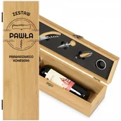 Gadżety dla niej i dla niego - Murrano Personalizowany Zestaw Akcesoriów i Skrzynka Do Wina Koneser ZDW2-035 - miniaturka - grafika 1