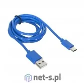 iBox Kabel IKUMTCB (USB 2.0 typu A - USB typu C ; 1m; kolor niebieski) 2_205111 - Kable komputerowe i do monitorów - miniaturka - grafika 2