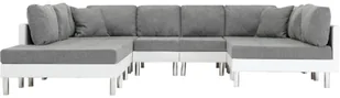 vidaXL Sofa modułowa, sztuczna skóra, biała - Narożniki - miniaturka - grafika 3