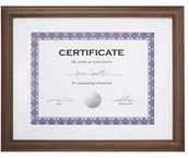 Ramki na zdjęcia - NA AmazonBasics ramka dokumenty, z passe-partout, postarzany orzech włoski, 1 sztuka - miniaturka - grafika 1