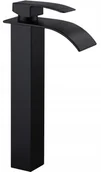 Akcesoria do armatury i ceramiki - Bateria Łazienkowa Wysoka Wodospadowa Czarna Loft - miniaturka - grafika 1