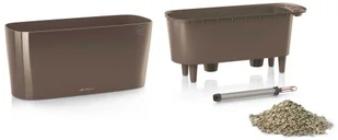 Lechuza Donica Delta 20 ALL-IN-ONE, taupe, wysoki połysk, 15566 - Donice - miniaturka - grafika 6