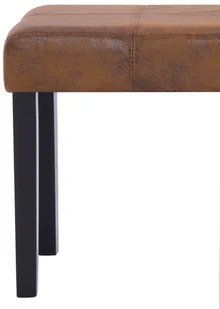 vidaXL Ławka, 106 cm, brązowa, sztuczny zamsz vidaXL - Ławki do przedpokoju - miniaturka - grafika 6