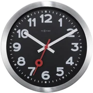 Zegary - Nextime Zegar ścienny, stojący z cyframi, Station, czarny, 19x3,5 cm - miniaturka - grafika 1