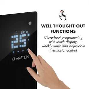 Klarstein Klarstein Bornholm Curved Ambient grzejnik konwekcyjny 1000/2000W czarny ACO7-Bornholm CrV - Ogrzewanie przenośne - miniaturka - grafika 3