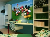 Wyposażenie pokoiku dziecięcego - Disney AG Design FTDm 0706 Mickey Mouse Minnie, papier fototapeta 160 x 115 cm część 1, papier do pokoju dziecięcego, wielokolorowa, 0,1 x 160 x 115 cm FTDm 0706 - miniaturka - grafika 1