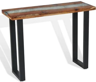 vidaXL Stolik typu konsola, drewno tekowe, 100 x 35 75 cm - Konsole i sekretarzyki - miniaturka - grafika 7