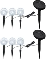 Lampy ogrodowe - vidaXL Lampy ogrodowe LED, 6 szt., z panelami solarnymi i szpikulcami - miniaturka - grafika 1
