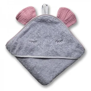 Hi Little One Hi Little One - Hi Little One - Ręcznik z Kapturem 100 x 100 Mouse Hooded Bath Towel Blush - Smoczki do butelek Hi Little One Hi Little One - Hi Little One - Ręcznik z Kapturem 100 x 100 Mouse Hooded Bath Towel Blush - Smoczki do butelek - miniaturka - grafika 1