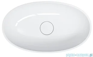 Omnires Shell M+ umywalka nablatowa 60x35 cm biały połysk SHELLUNBP | - Umywalki - miniaturka - grafika 4