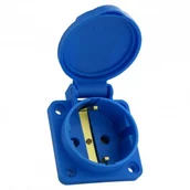 Osprzęt siłowy - Doktorvolt Gniazdo tablicowe 230V 16A IP54 system Schuko 9979 VZ 16S DV - miniaturka - grafika 1