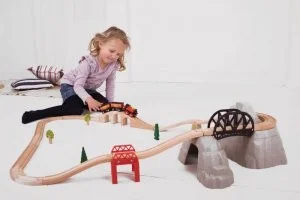 BigjigsRail Zestaw do rozbudowy kolejek - Góra Rocky BJT139 - Kolejki i akcesoria - miniaturka - grafika 4