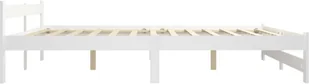vidaXL Lumarko Rama łóżka, biała, lite drewno sosnowe, 200x200 cm 322004 - Łóżka - miniaturka - grafika 5