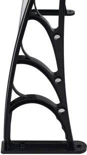 vidaXL Daszek nad drzwi, czarny, 240 x 100 cm, plastik - Markizy - miniaturka - grafika 7