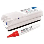 Markery do tablic - Tetis Markery suchościeralne 3mm + gąbka magnetyczna 3 kolory KS110-M3/ TET147 - miniaturka - grafika 1