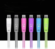 Kable USB - Sony Shot Case Shot Case Smiley kabel micro USB do Xperia Xa, czarny 183303 - miniaturka - grafika 1