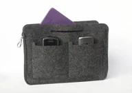 Kosmetyczki, organizery i kuferki - Sunlovers Sunlovers, Organizer filcowy do torebki, ciemno-szary, 7x26,5x19 cm - miniaturka - grafika 1