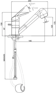 Franke PRINCE II PULL-OUT SPRAY onyx 115.0470.675 - Baterie kuchenne - miniaturka - grafika 2