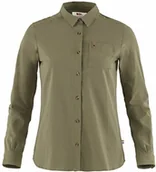 Koszulki sportowe męskie - FJÄLLRÄVEN Fjällräven Damska koszulka Övik Lite Ls W zielony zielony XS F89980 - miniaturka - grafika 1