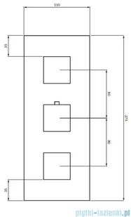 Omnires Fresh bateria podtynkowa termostatyczna 3-wyjściowa element natynkowy chrom FR7138ROCR - Baterie podtynkowe - miniaturka - grafika 2